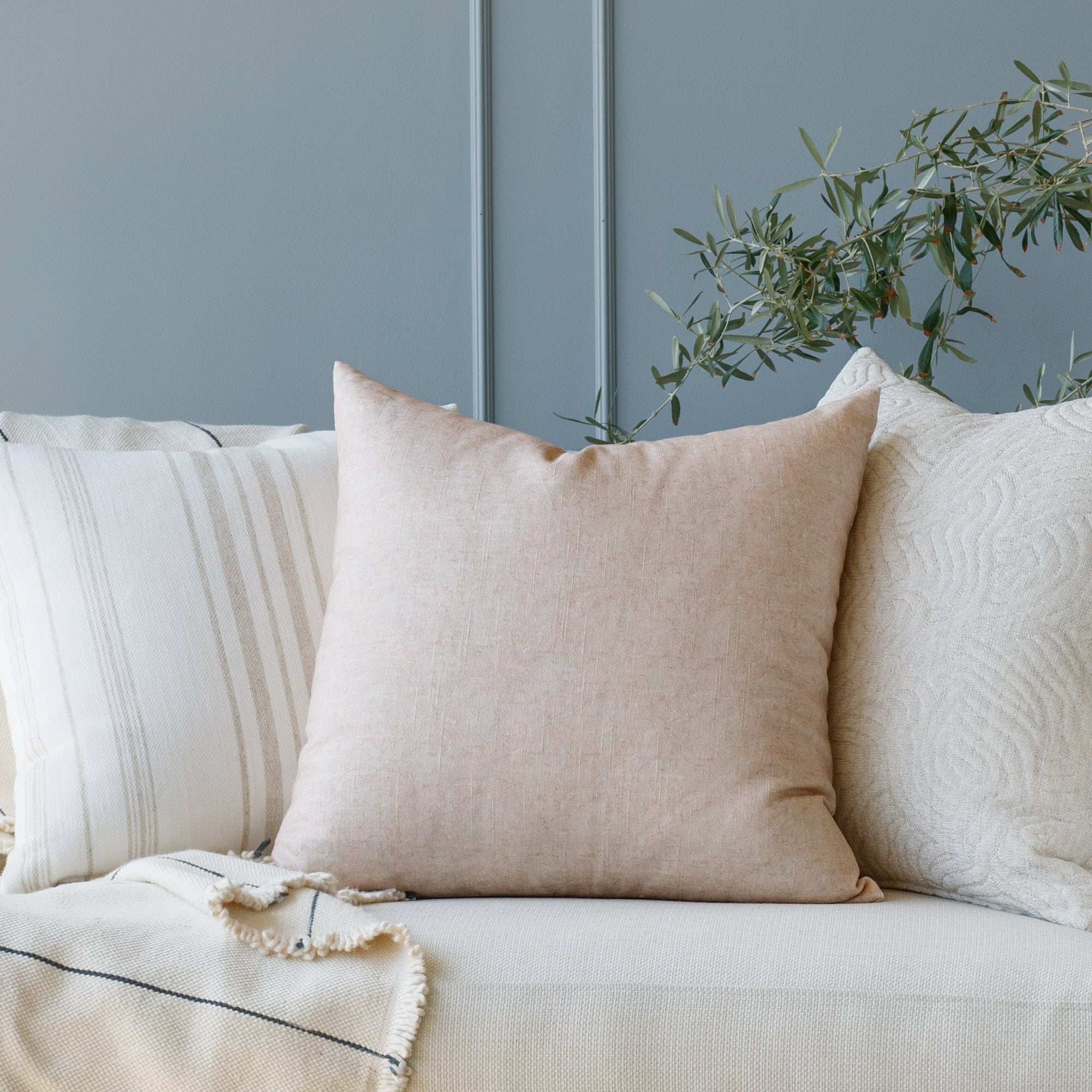 Blush decorative pillow sale