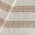 a rusty red and cream woven south west patterned stripe : view 2