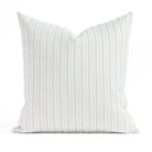 Amalfi Stripe 20x20 Pillow Natural, a white and sand stripe outdoor throw pillow from Tonic Living 