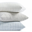 Amalfi stripe outdoor throw pillows in three colorways