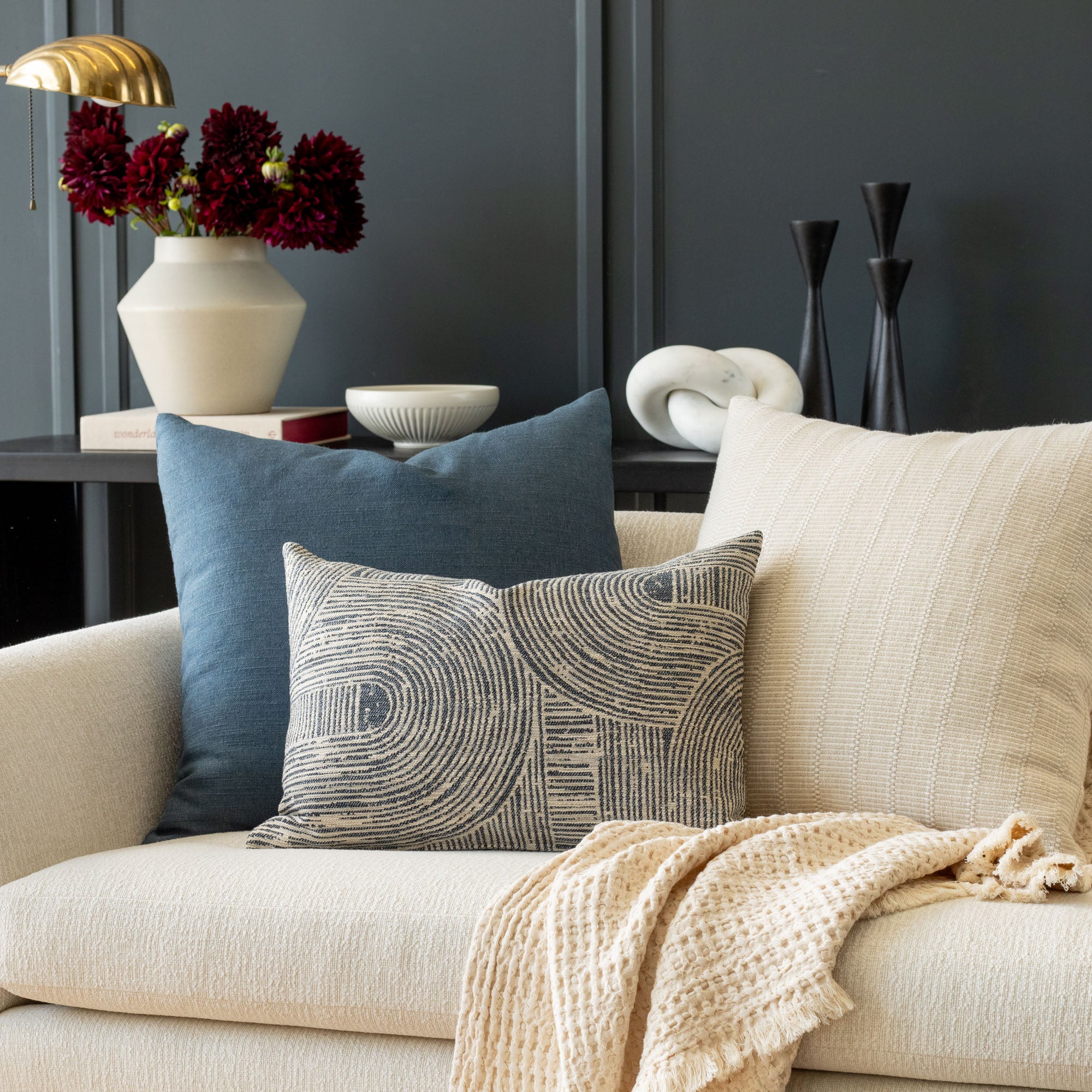 Bayside 14x20 Lumbar Pillow Indigo Tonic Living