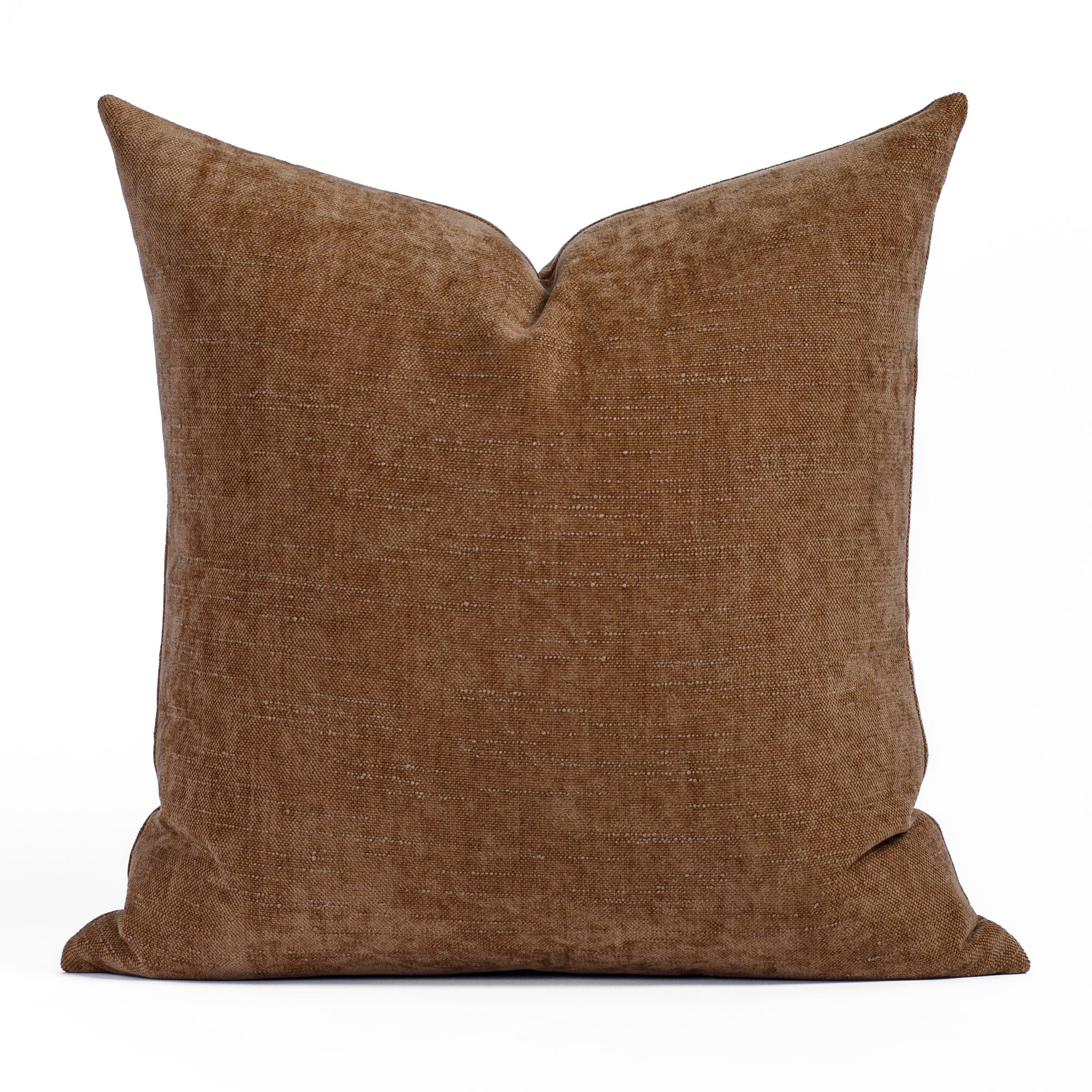 Blaine 22x22 Pillow Cinnamon, a brown chenille throw pillow from Tonic Living