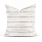 Briar 20x20 Pillow Wheat, a white and tan woven decorative striped throw pillow from Tonic Living