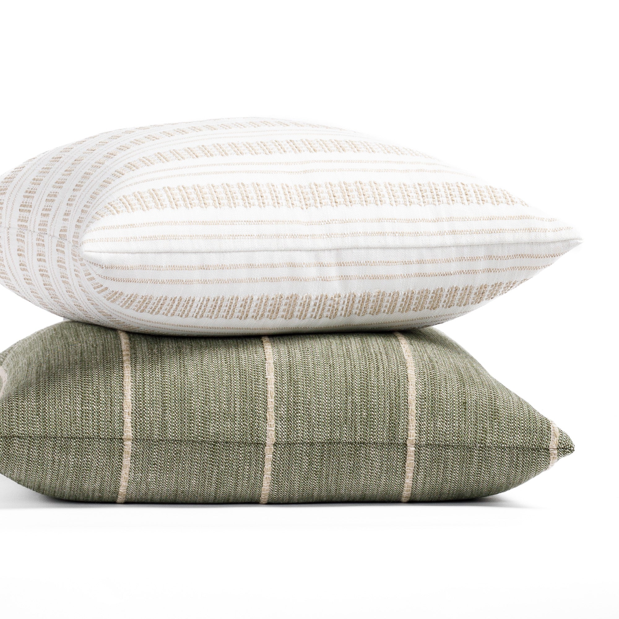 briar wheat and brooklyn forest green throw pillows