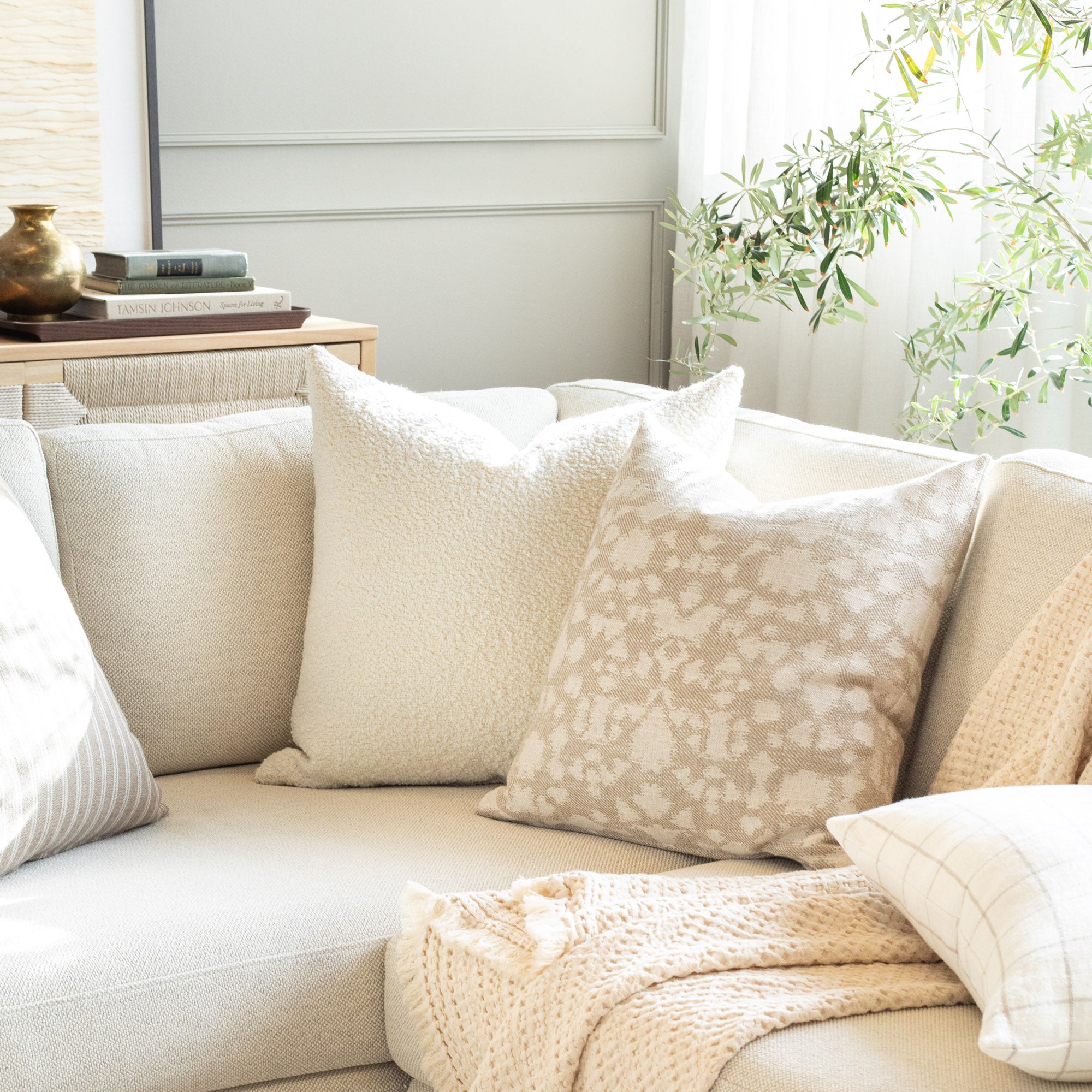 Cotton Woven Navy + Cream Throw – The Address for Home Interiors