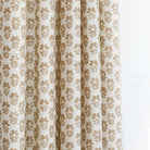 an oatmeal floral block-print  drapery fabric from Tonic Living