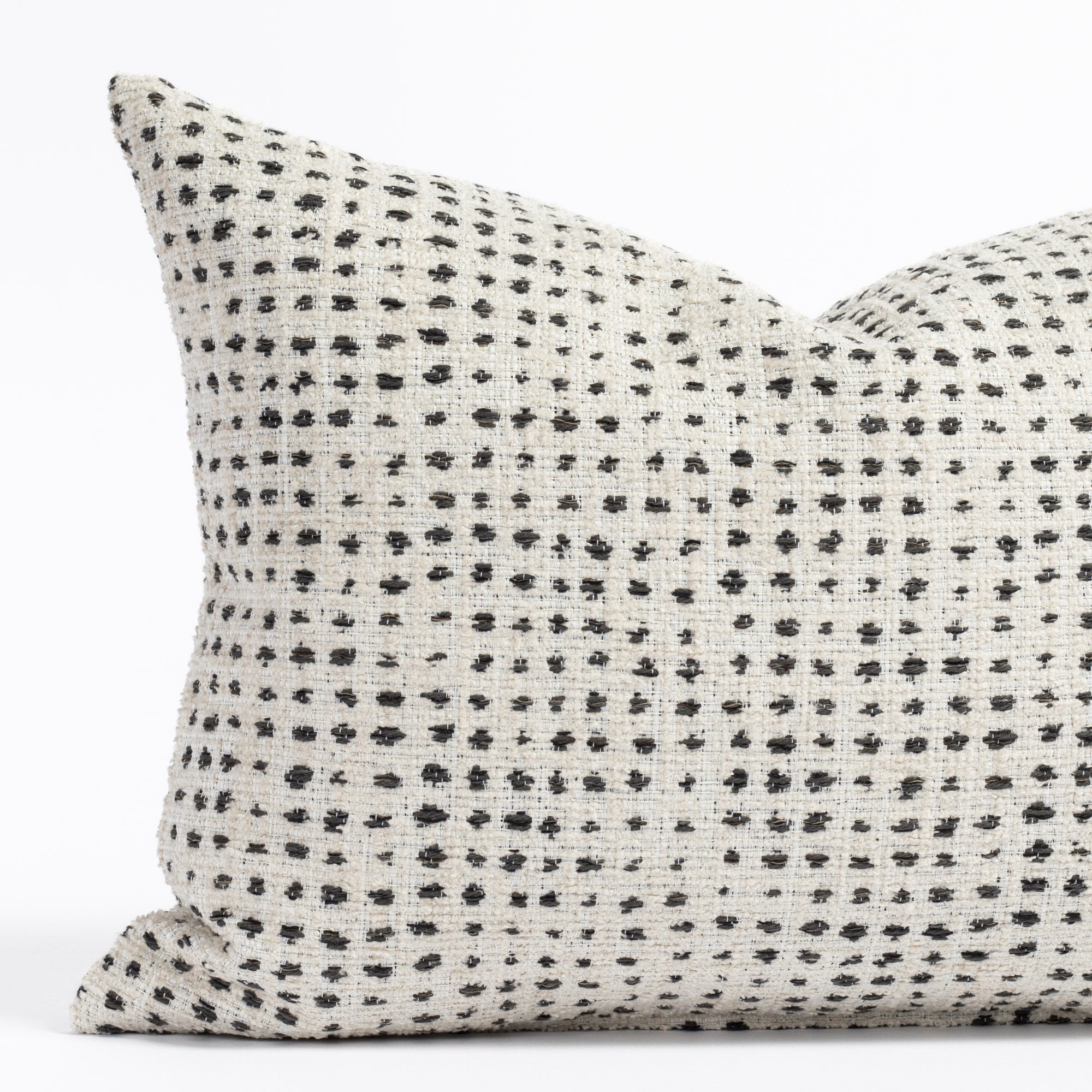 Black and white shop polka dot outdoor pillows