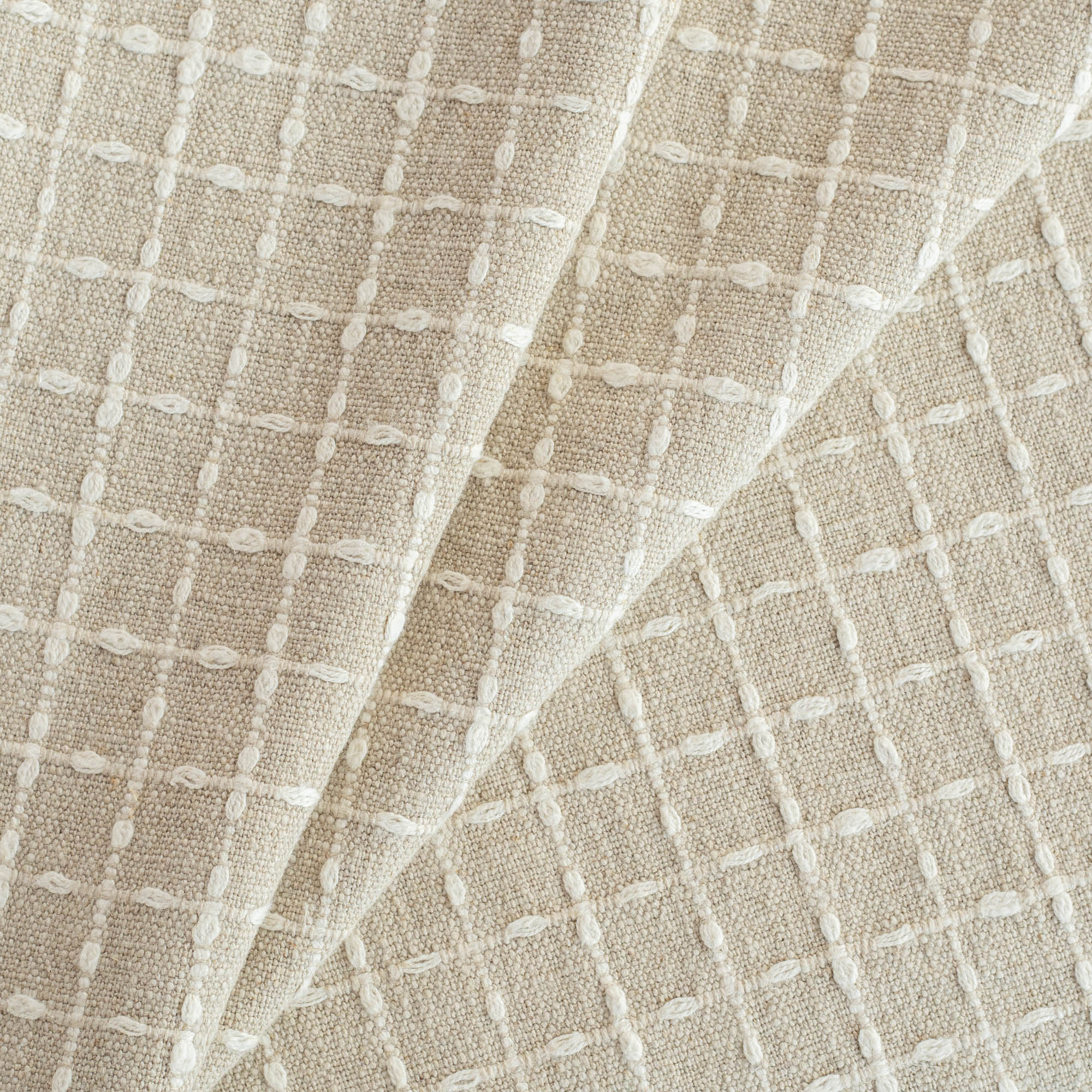 Palermo Sheer Fabric, Oyster (Double Width)