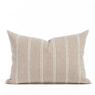 Harper Stripe 14x20 Lumbar Pillow, an earthy brown, cream and black vertical striped throw pillow from Tonic Living