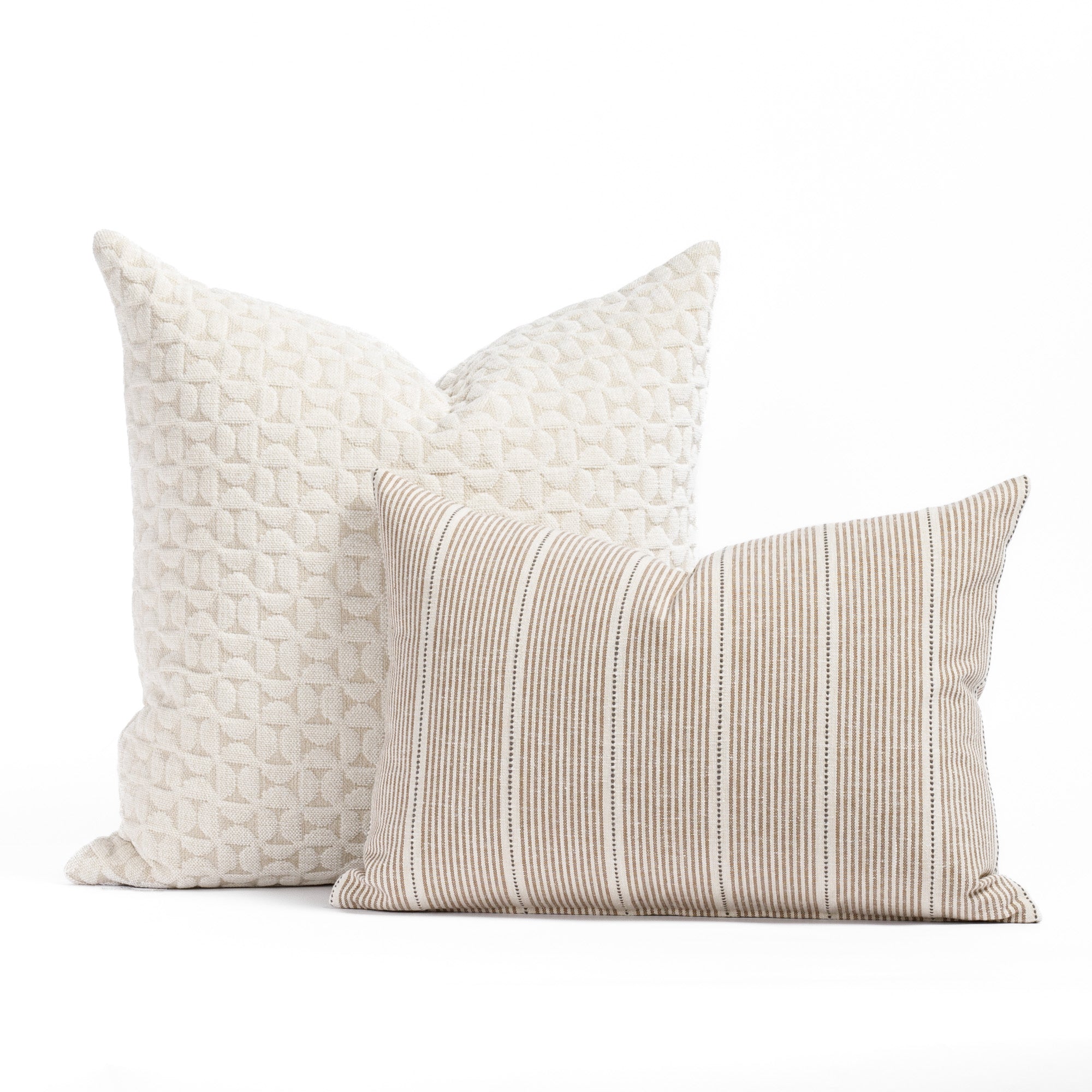 modern patterned neutral throw pillows from Tonic Living