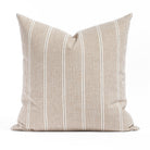 Harper Stripe 20x20 Pillow Coffee, an earthy brown, cream and black stripe patterned Tonic Living Pillow