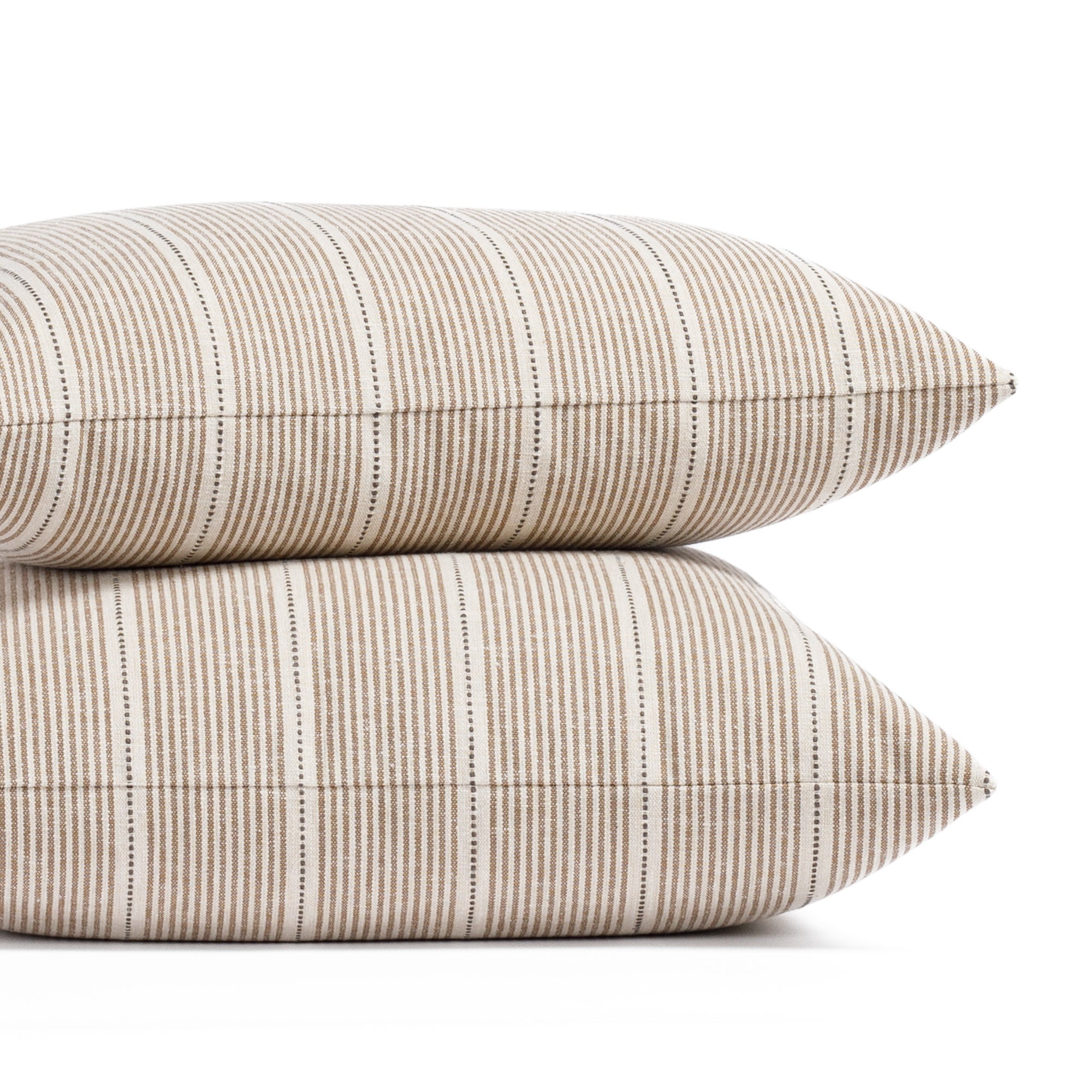 earthy brown stripe Tonic Living pillows