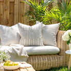 Modern neutral patterned outdoor throw pillows