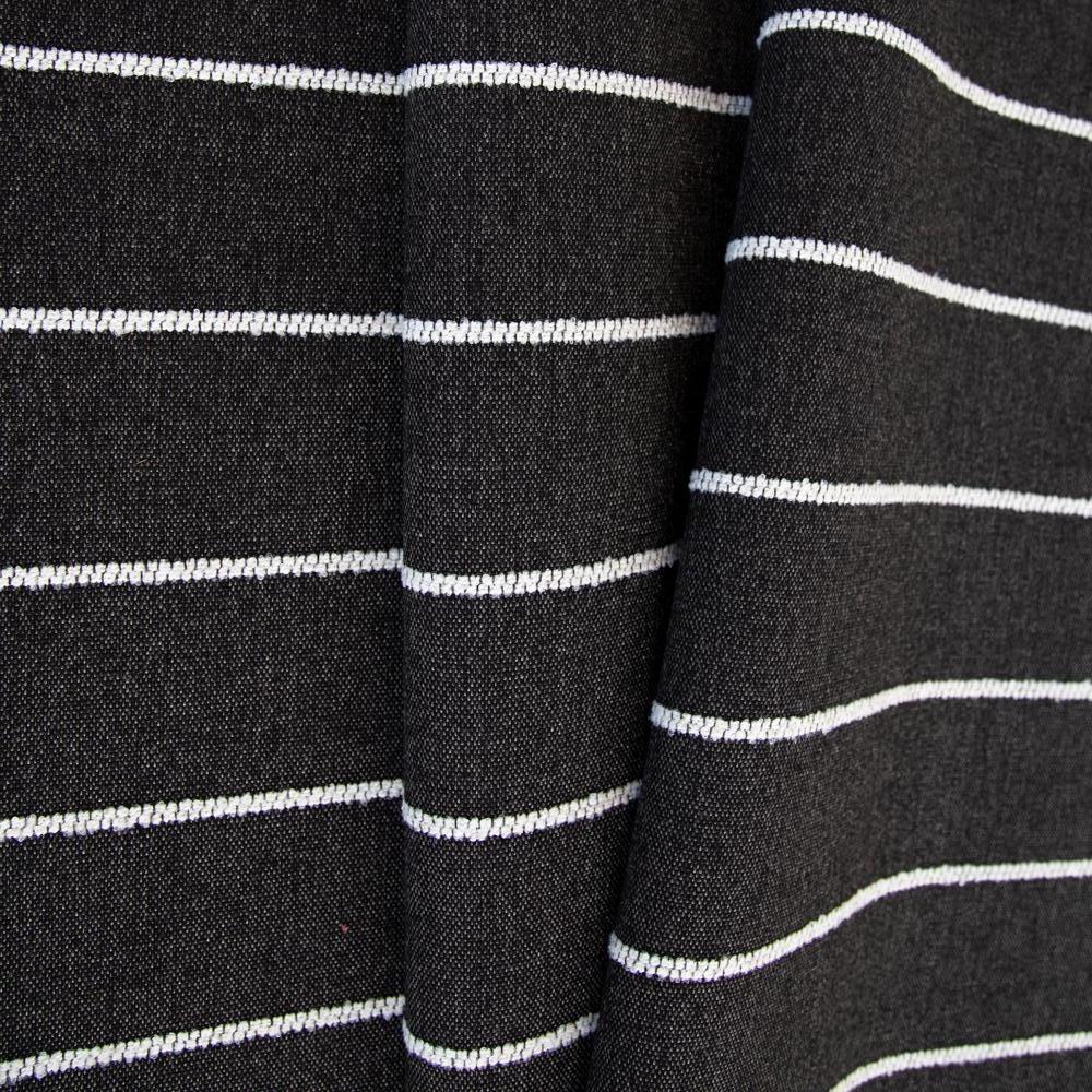 Misto Stripe Fabric, Cream & Black