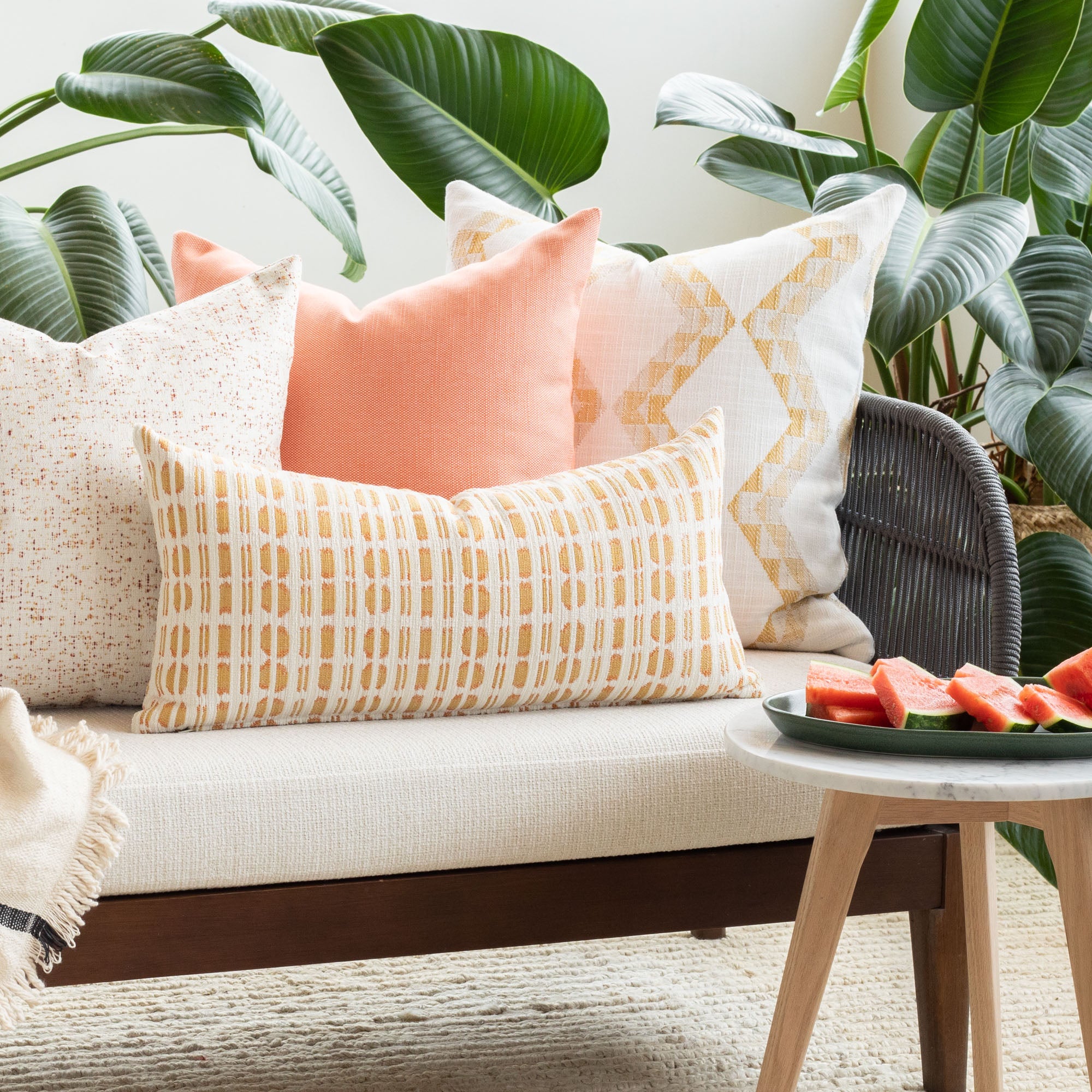 sunny colorful indoor outdoor pillows from Tonic Living