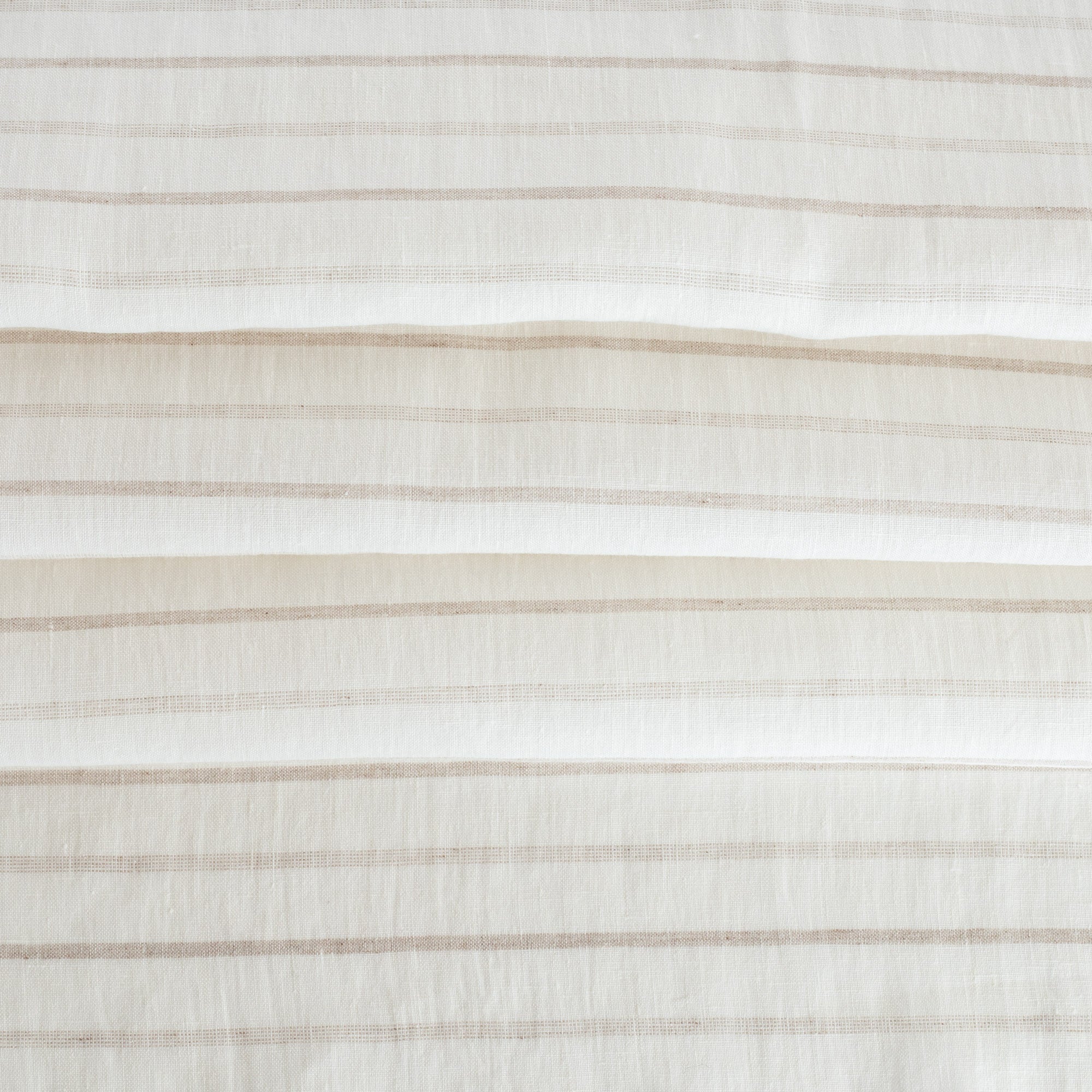 Dead Stock - Stripe Linen - Natural/Taupe